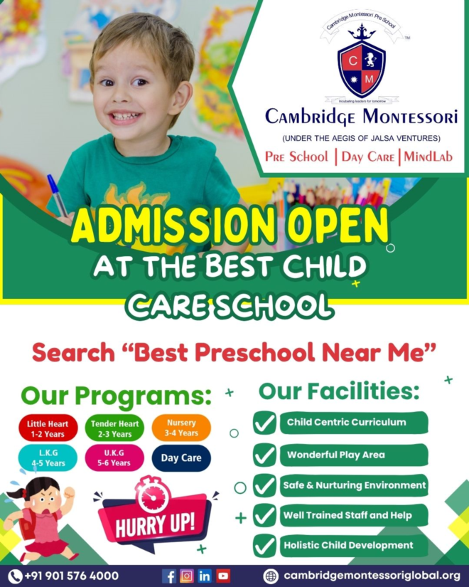 Best Preschool Near Me | Admission Open at the Best Child Care School – Cambridge Montessori - image 1