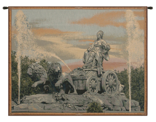 Italian Cibele Madrid Fountain Wall Tapestry – Medieval Art Decor - image 1