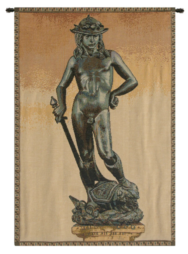Donatello David Italian Wall Tapestry – Woven Medieval Art for Home Decor - image 1