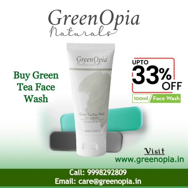Buy Green Tea Face Wash From Top Brands at Best Offers - GreenOpia - image 1