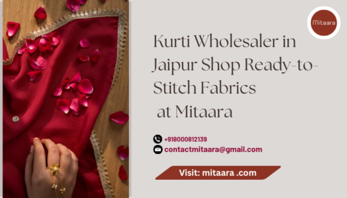 Kurti Wholesaler in Jaipur Shop Ready-to-Stitch Fabrics at Mitaara - image 1