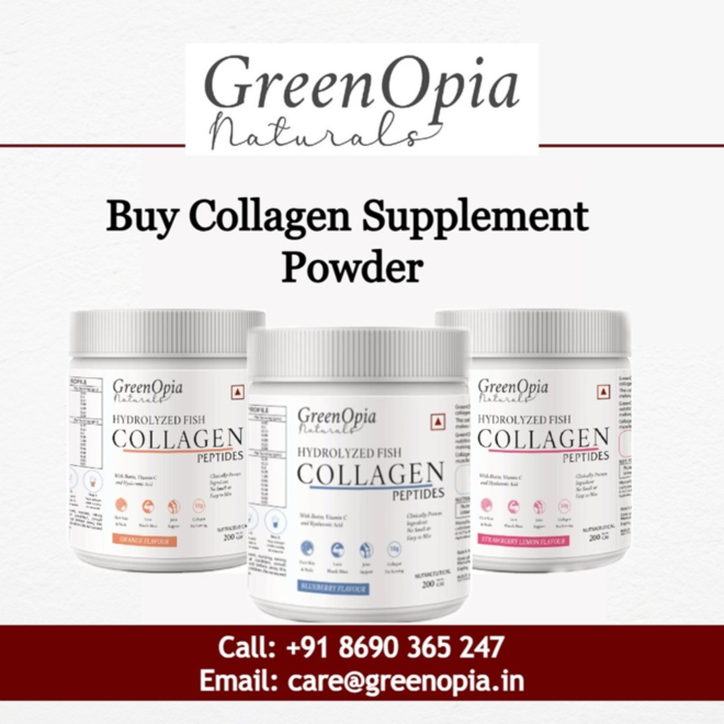 Buy Collagen Supplement Powder for Glowing Skin & Strong Hair | GreenOpia Naturals - image 1