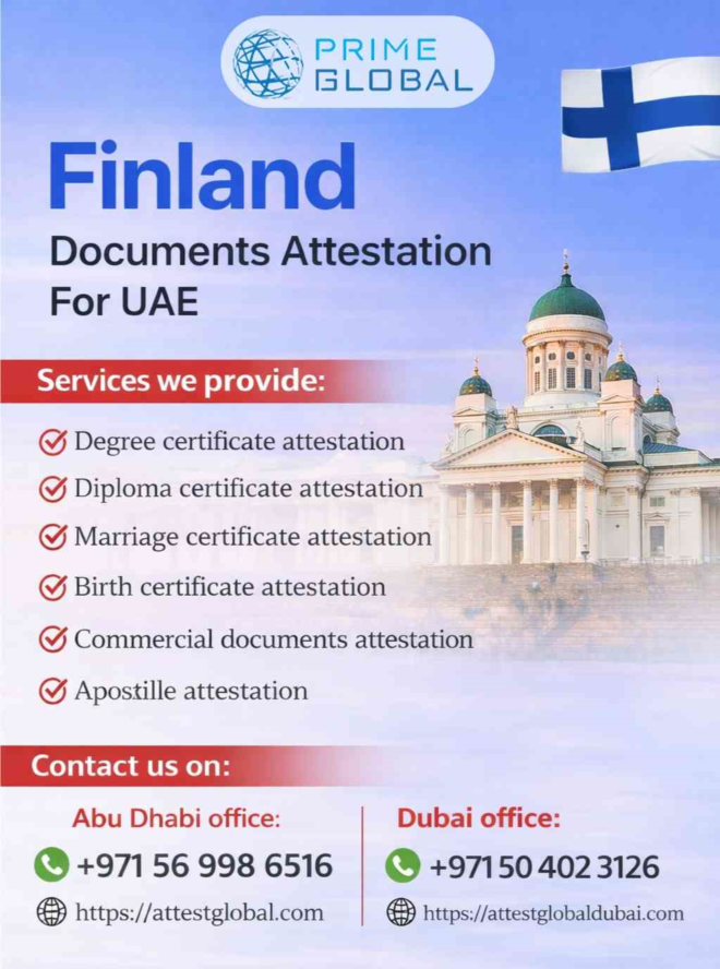 Finland Certificate Attestation Services in UAE for All Documents - image 1