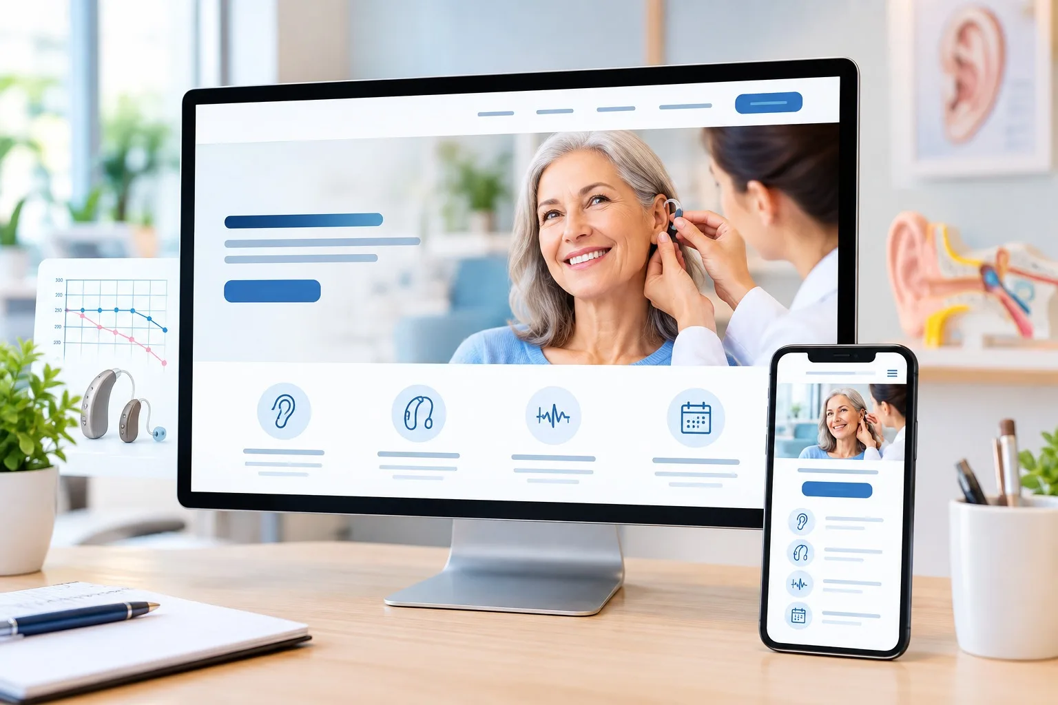 Custom Audiology Website Design Services | Audiology Plus - image 1