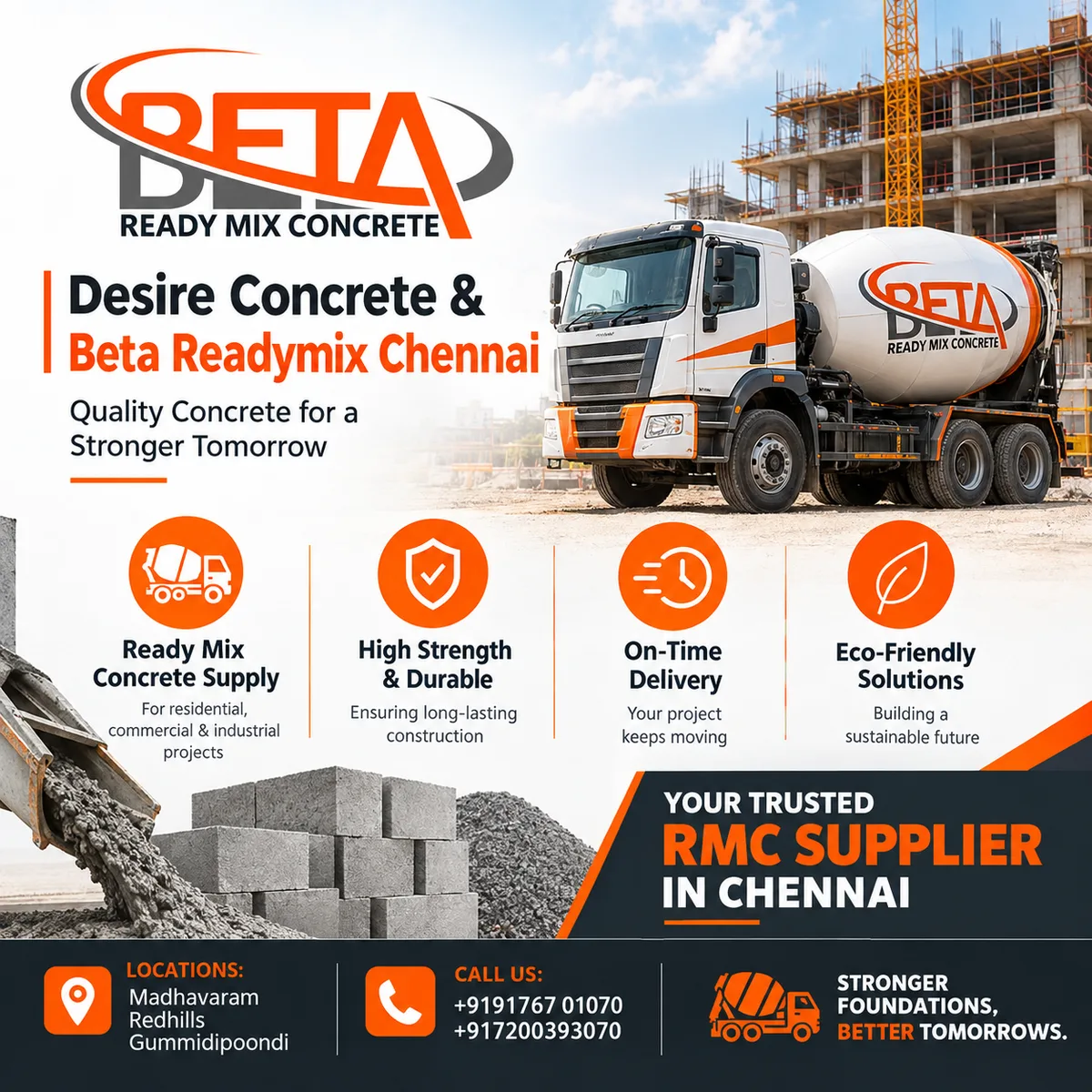 Desire Concrete & Beta Readymix Chennai: Poured Right, Not Pieced Together - image 1