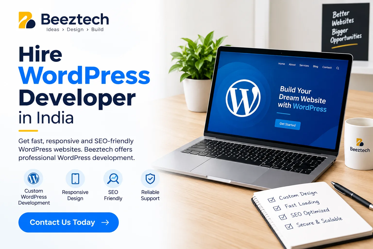 Hire WordPress Developer in India | Beeztech - image 1