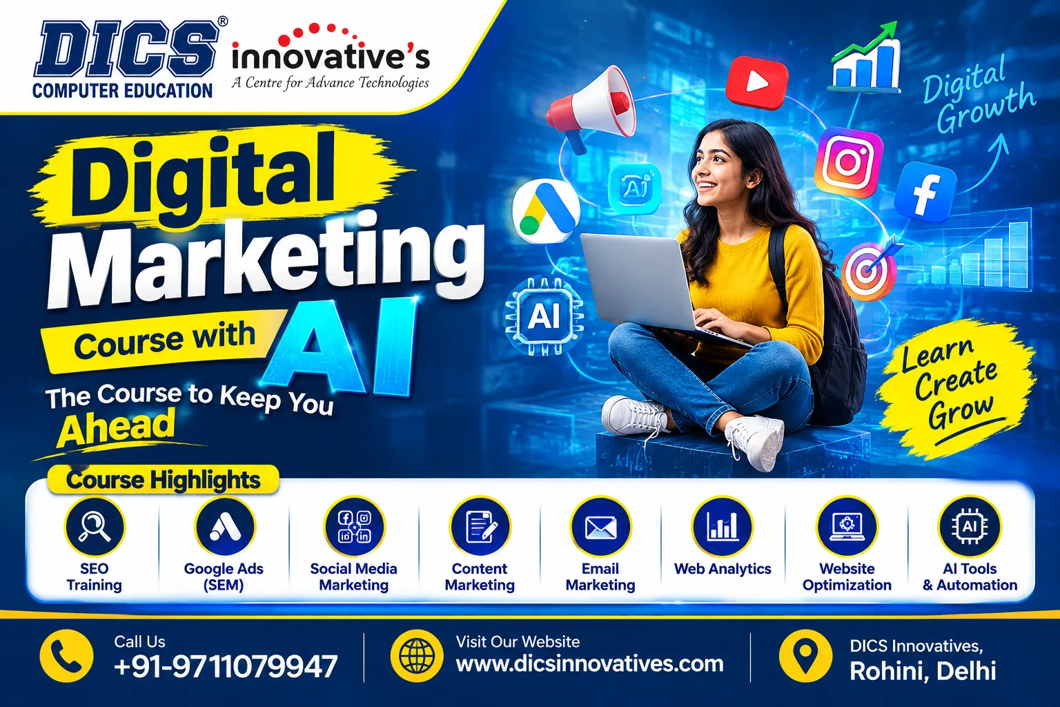 Best Digital Marketing Institute in Rohini | DICS - image 1