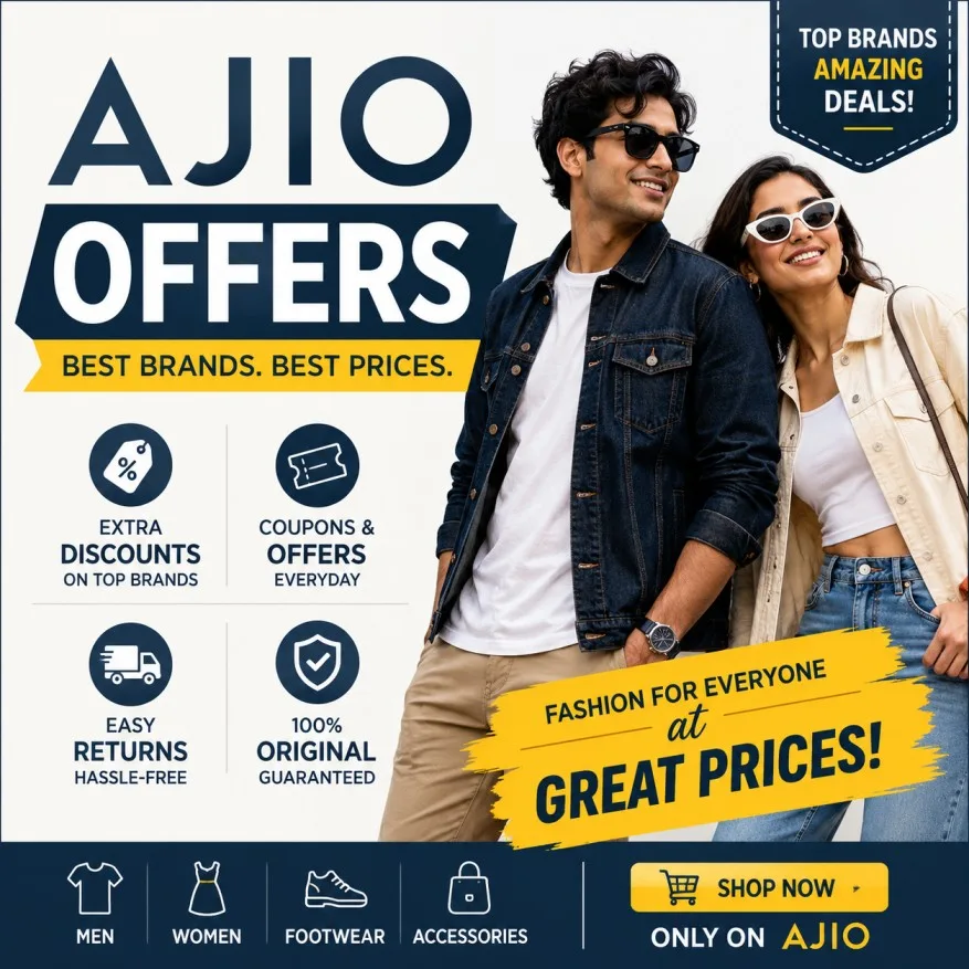 Shop ajio offers for trendy apparel footwear accessories sale - image 1
