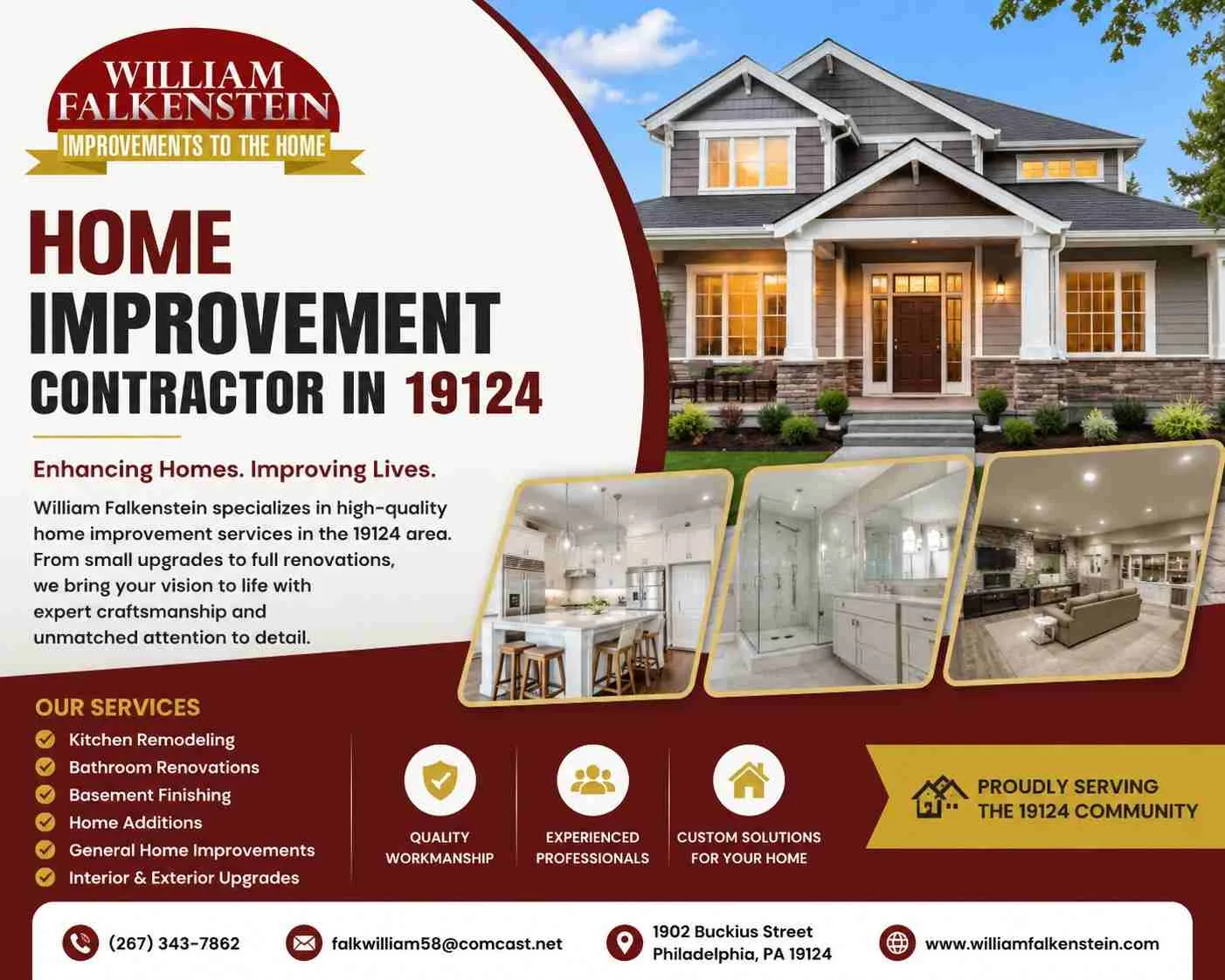 Home Improvement Contractor in 19124 – Beautiful Kitchen & Bathroom Remodeling! - image 1