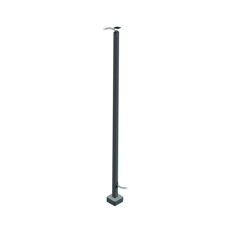 Pre-Wired Square Steel Base Mount Pole for Outdoor Lighting - image 1