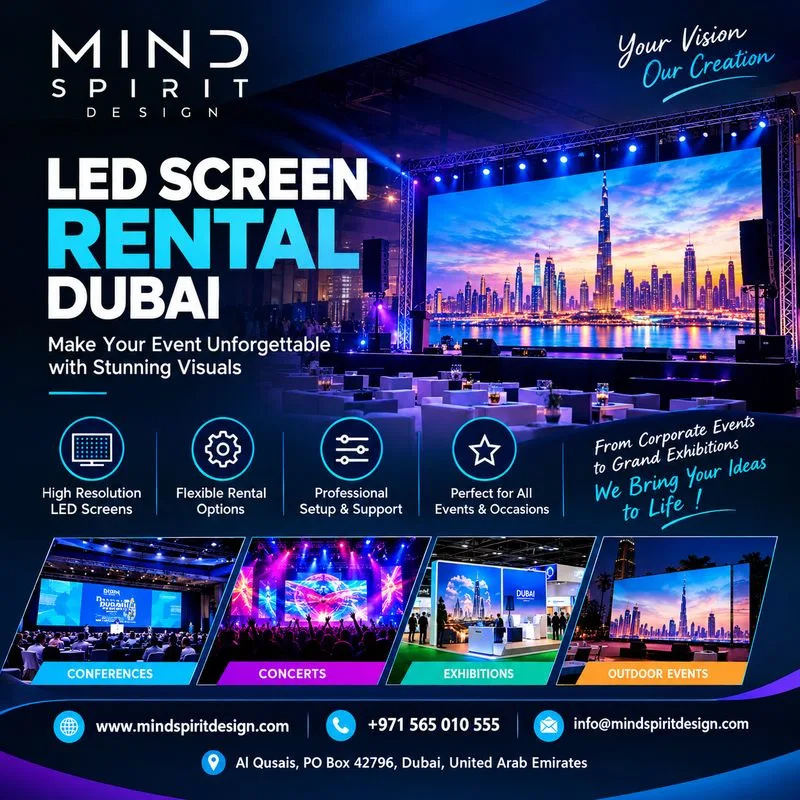 Professional LED Screen Rental Dubai Services by Mind Spirit Design - image 1