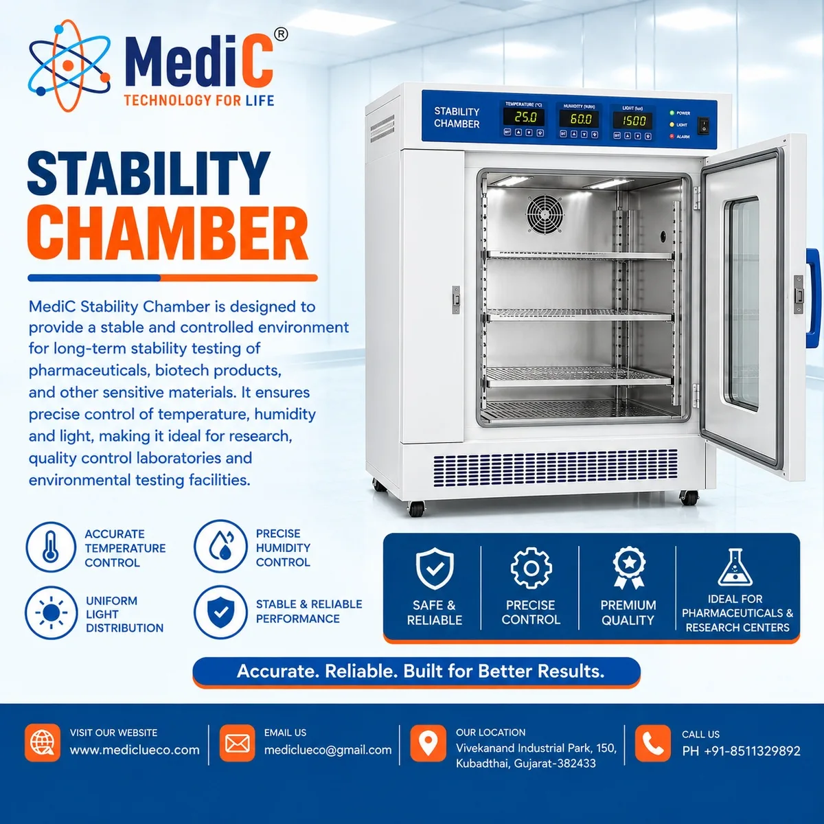 Stability Chamber Manufacturer & Supplier in India - Mediclue - image 1