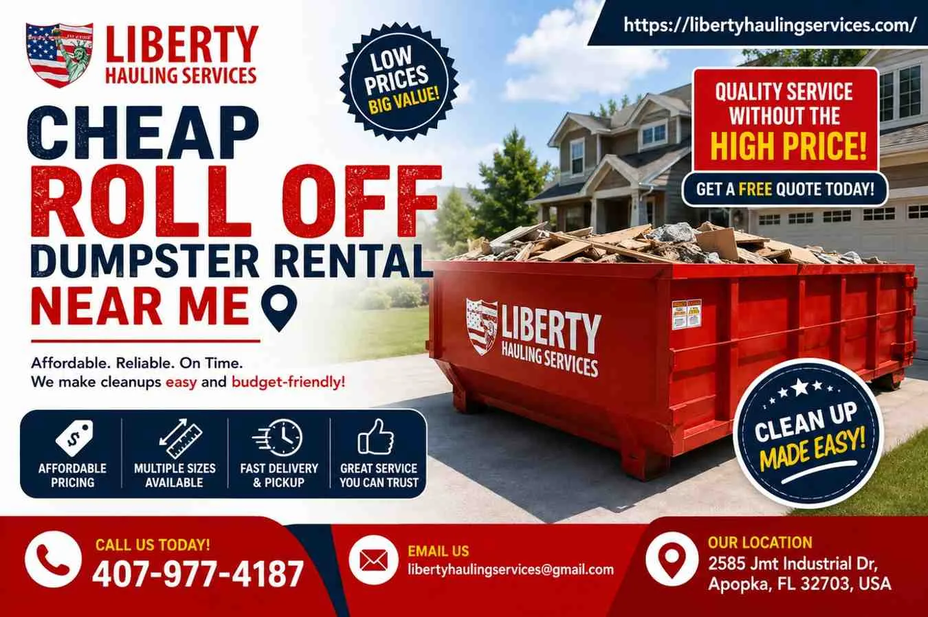 Cheap Roll Off Dumpster Rental Near Me – Perfect for Home Projects - image 1