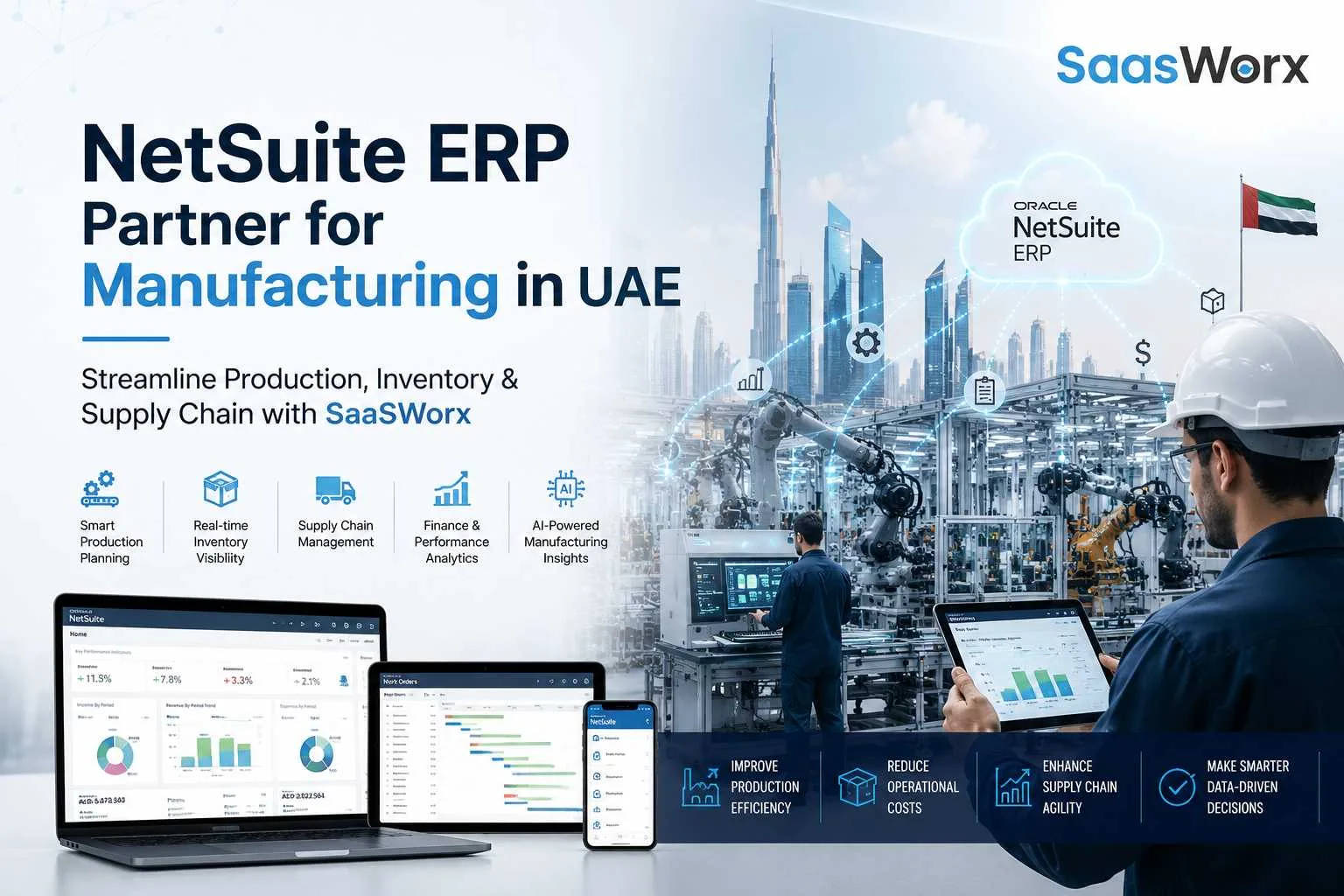 NetSuite ERP Partner for Manufacturing UAE | SaaSWorx Consulting - image 1