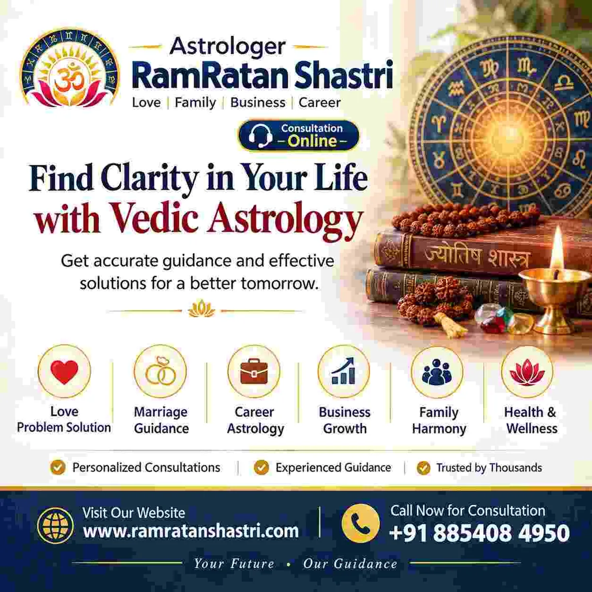 Love Problem Solution Astrologer in Jaipur | Ram Ratan Shastri Ji - image 1