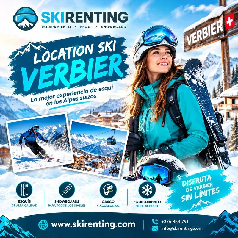 Location ski Verbier con material adecuado para disfrutar de las pistas - image 1