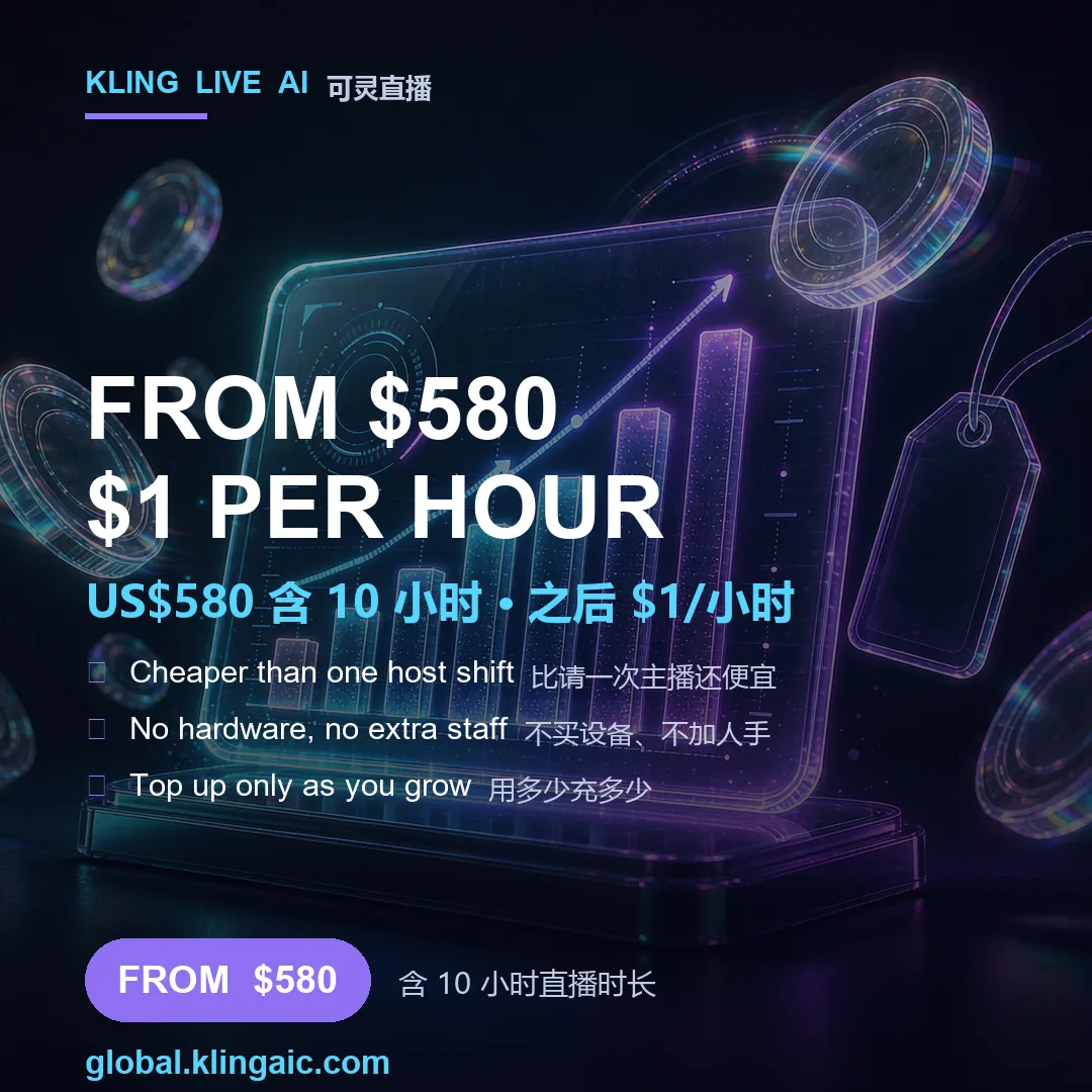 Kling AI Global - Multilingual AI Voiceover & AI Live Streaming for Exporters - image 1