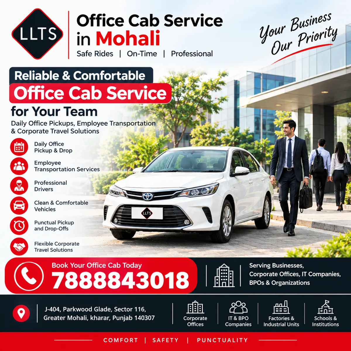 Office Cab Service in Mohali | LLTS Corporate Taxi Service - image 1