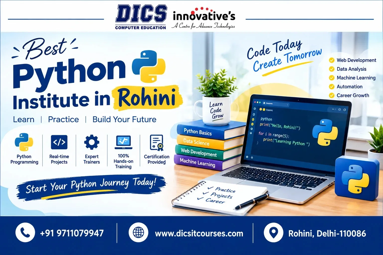 Best Python Institute in Rohini – DICS Innovatives - image 1