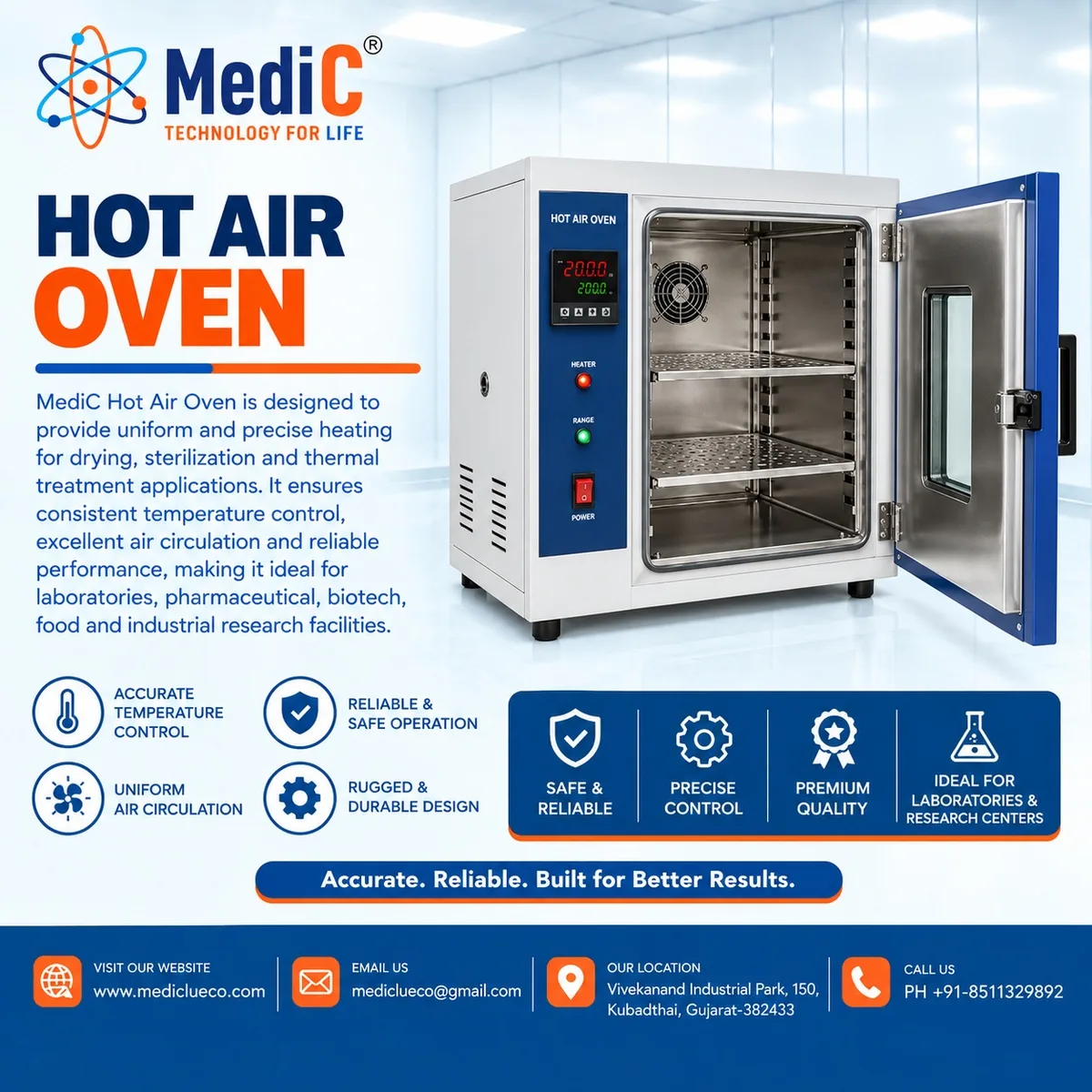 Hot Air Oven Manufacturer & Supplier in India – Mediclue - image 1