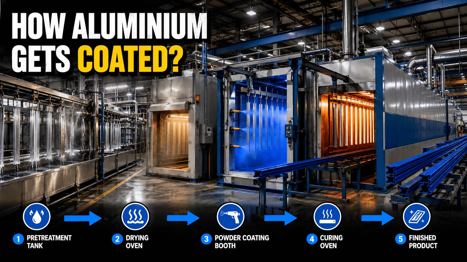 Aluminium Section Powder Coating Plant - image 1