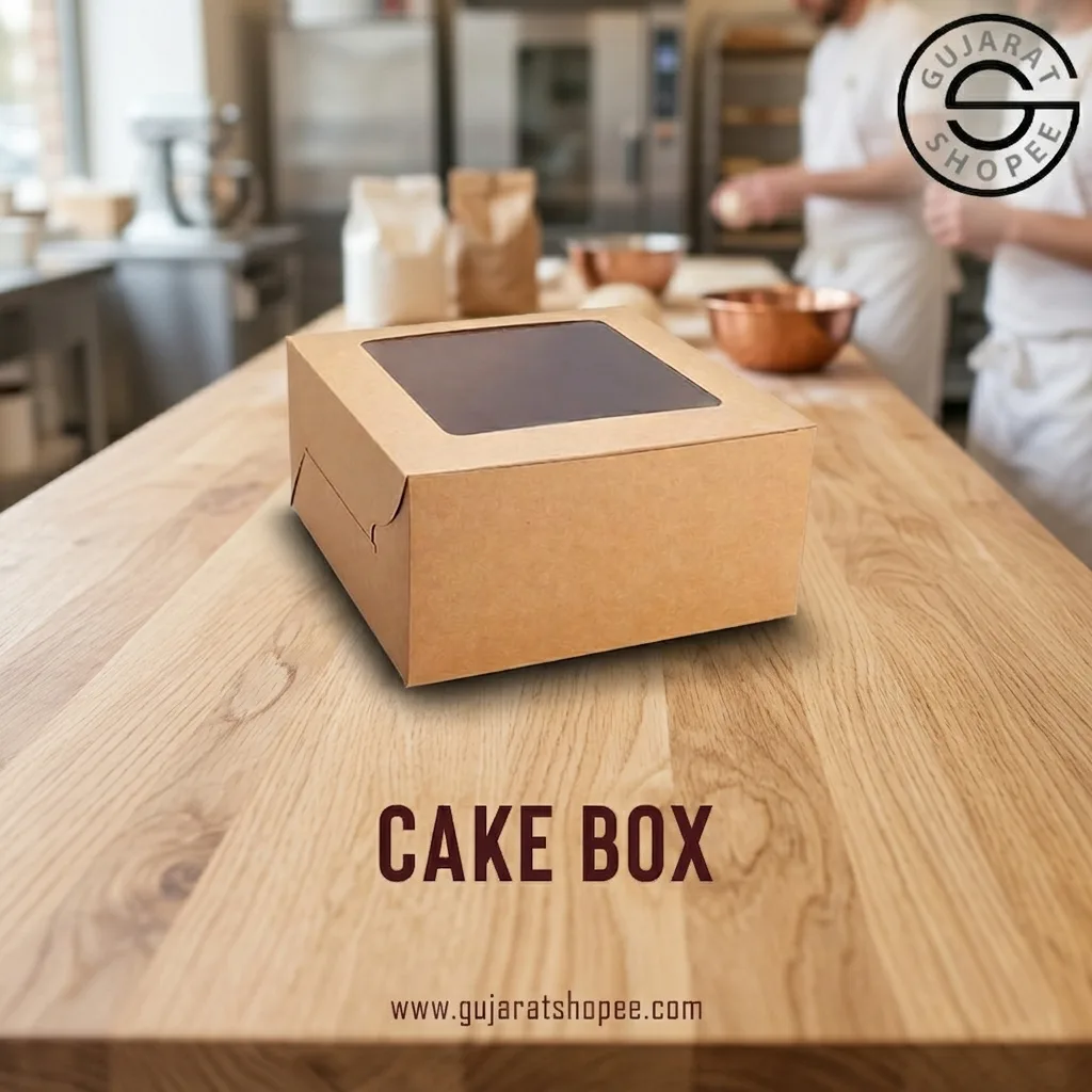 Buy Cake Packaging Boxes with Window and Handles at Gujarat Shopee - image 1