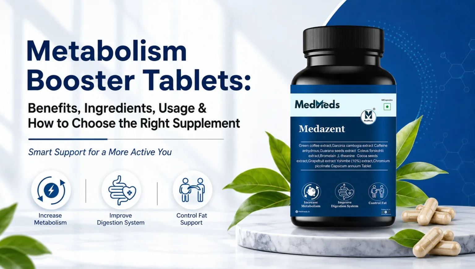 Medazent Metabolism Booster Supplement for Healthy Weight Gain - image 1