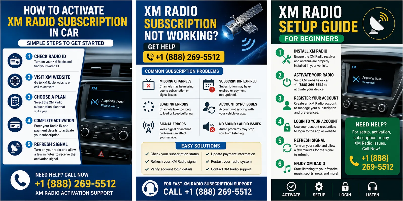 Car XM Radio Not Working? Setup Help +1 (888) 269-5512 - image 1