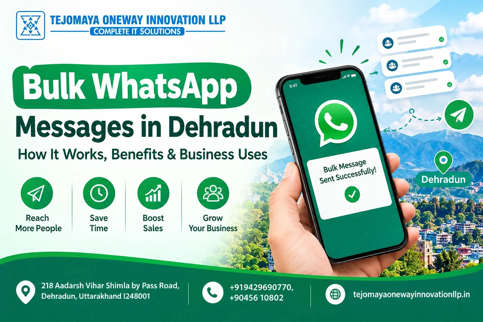 Bulk WhatsApp Messages in Dehradun | How It Works, Benefits & Business Uses - image 1