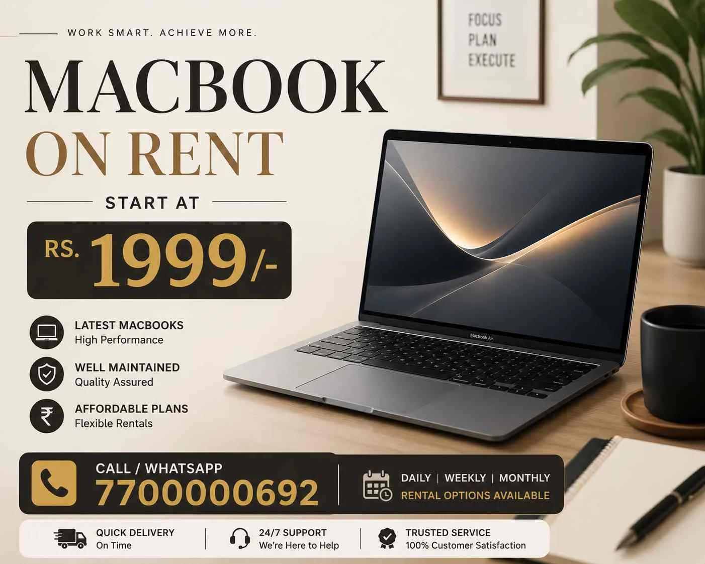 Macbook Pro Rental Price Start At Rs 1999/- only Mumbai - image 1